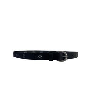 Vtg Y2K American Eagle Black Studded Leather Belt Small Western Grunge Festival